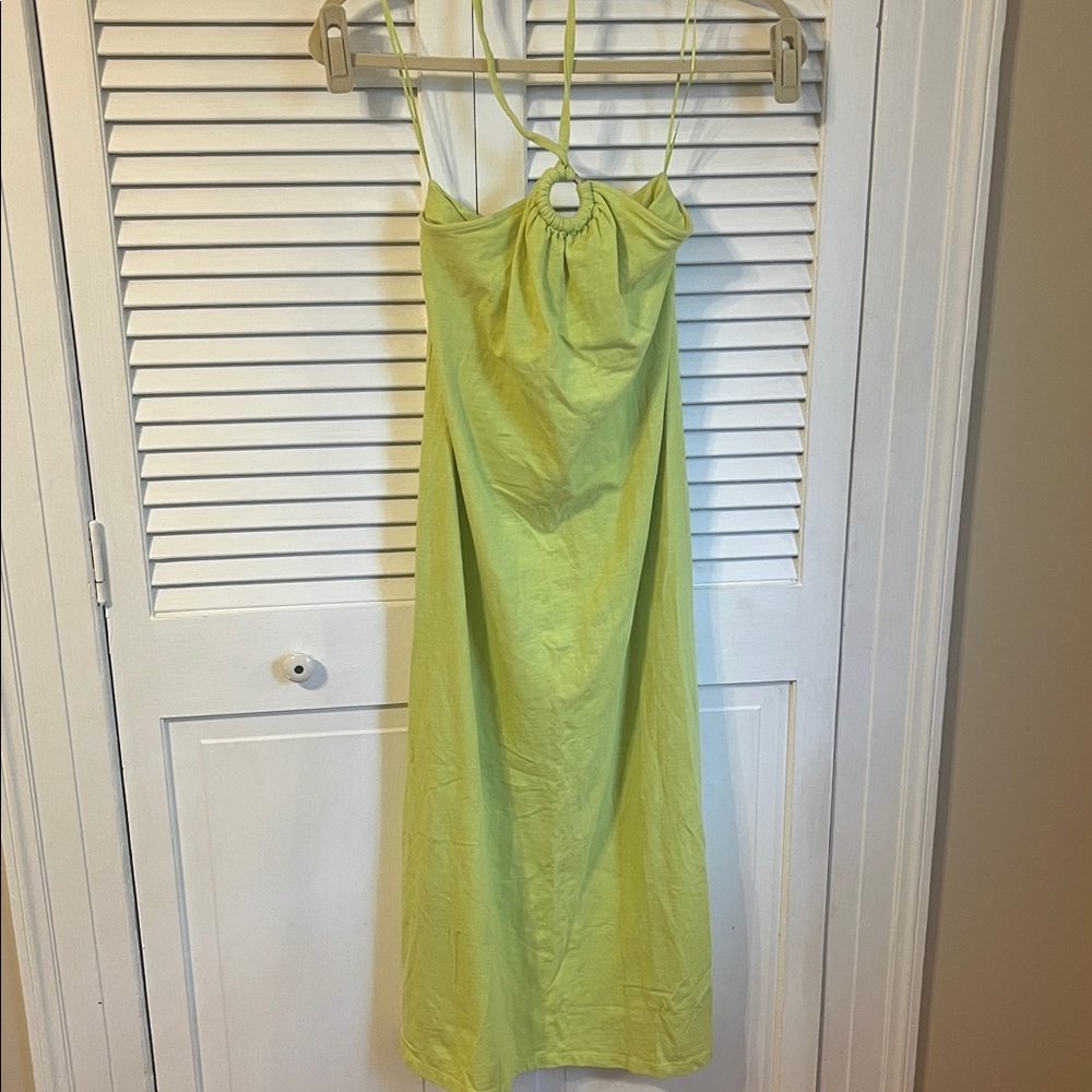 Lime Green Halter Top Dress